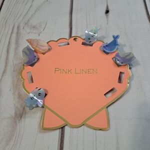 Pink Linen Sea Creature Hair Clips 6 Clips